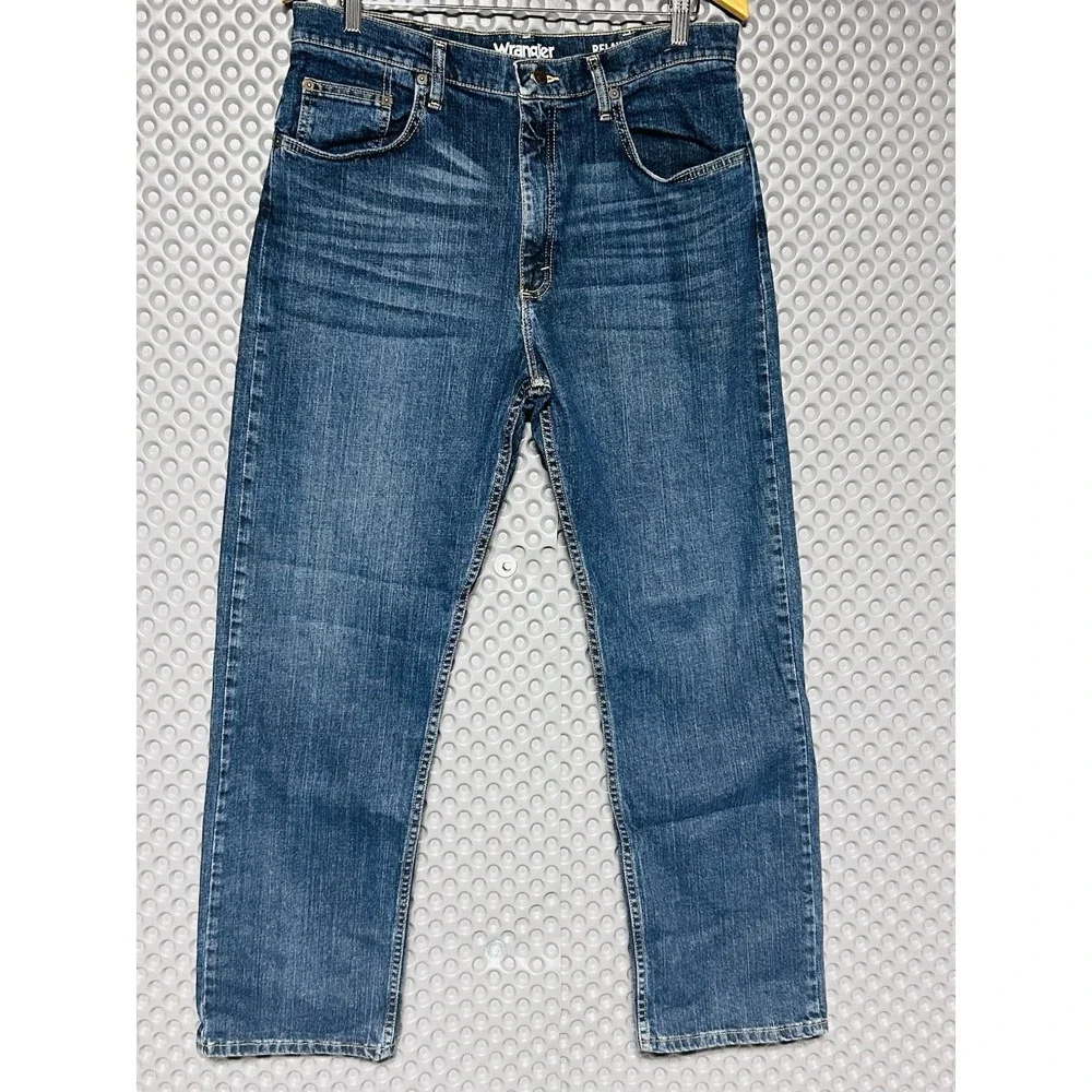 Wrangler Jeans Mens 34x30 99% Cotton 1% Spandex Denim Cowboy Medium Wash VINTAGE